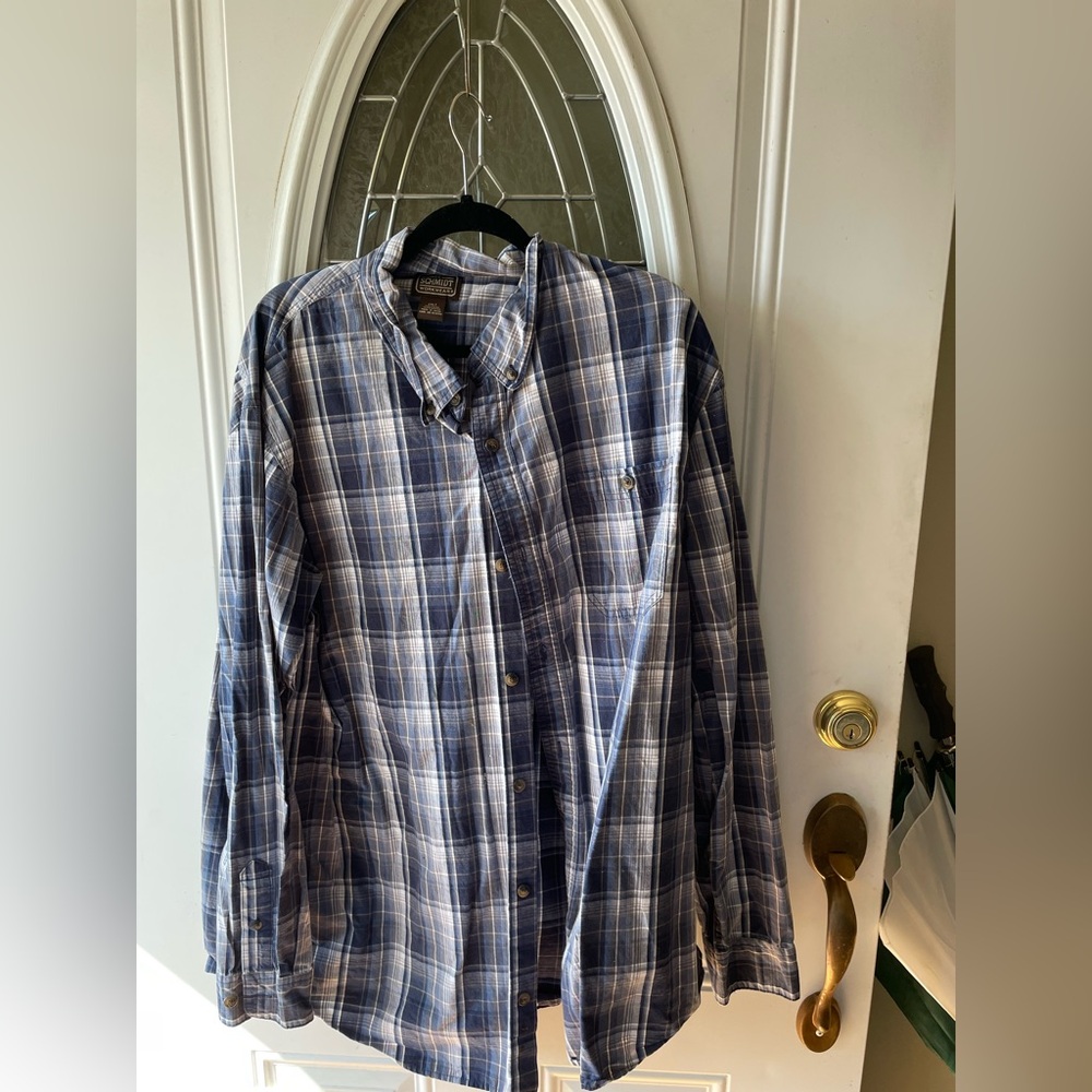 Blue Plaid Men's Shirt